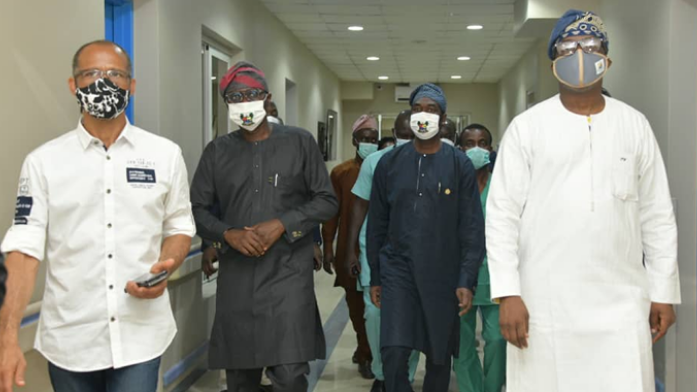 Lagos State Commissioner for Health with Governor Babajide Sanwo-Olu