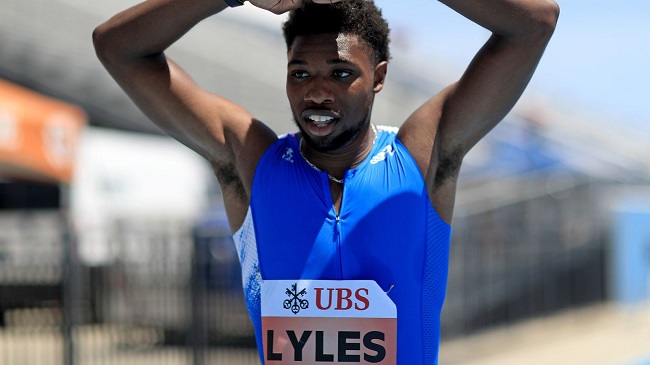 Noah Lyles thought he had set a new world 200m record time in the Inspiration Games