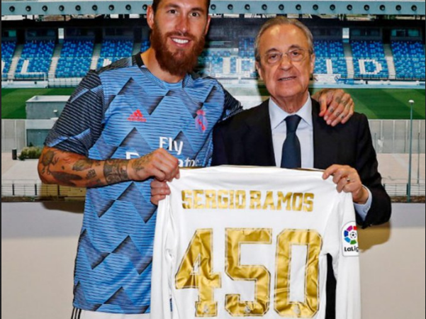 Sergio Ramos marks 450 appearances for Real Madrid