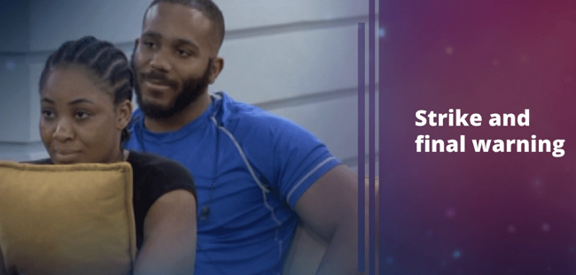 BBNaija 2020: Kiddwaya gets strike and Erica a final warning on Sunday, August 30th, 2020