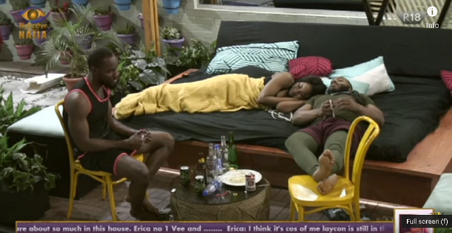 Kiddwaya, Prince and Erica discuss the plans needed to avoid facing possible Eviction next week.