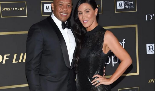 Dr Dre with his estranged wife, Nicole Young