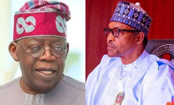 Bola Ahmed Tinubu and President Muhammadu Buhari